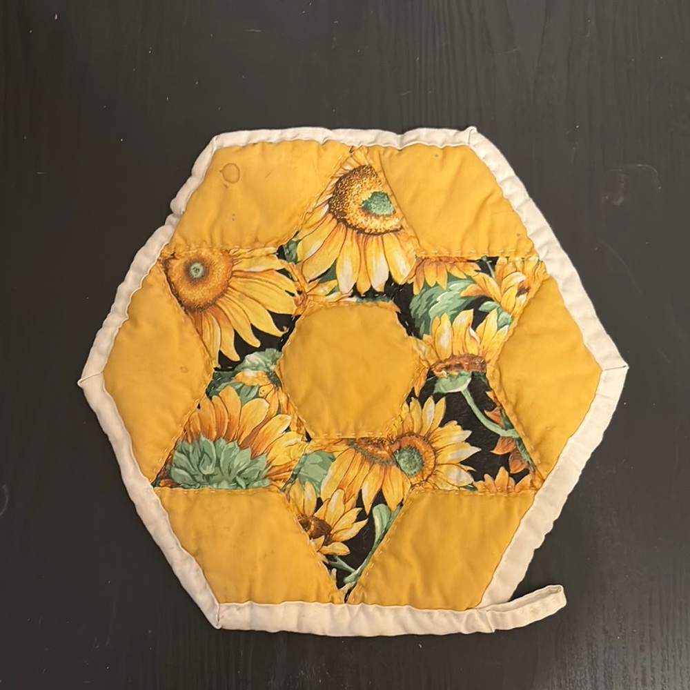 Sunflower Quilted Pot Holder